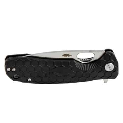 Drop Point Flipper Large Black 8Cr13MoV (HB1001) Honey Badger Knives Pocket Knives