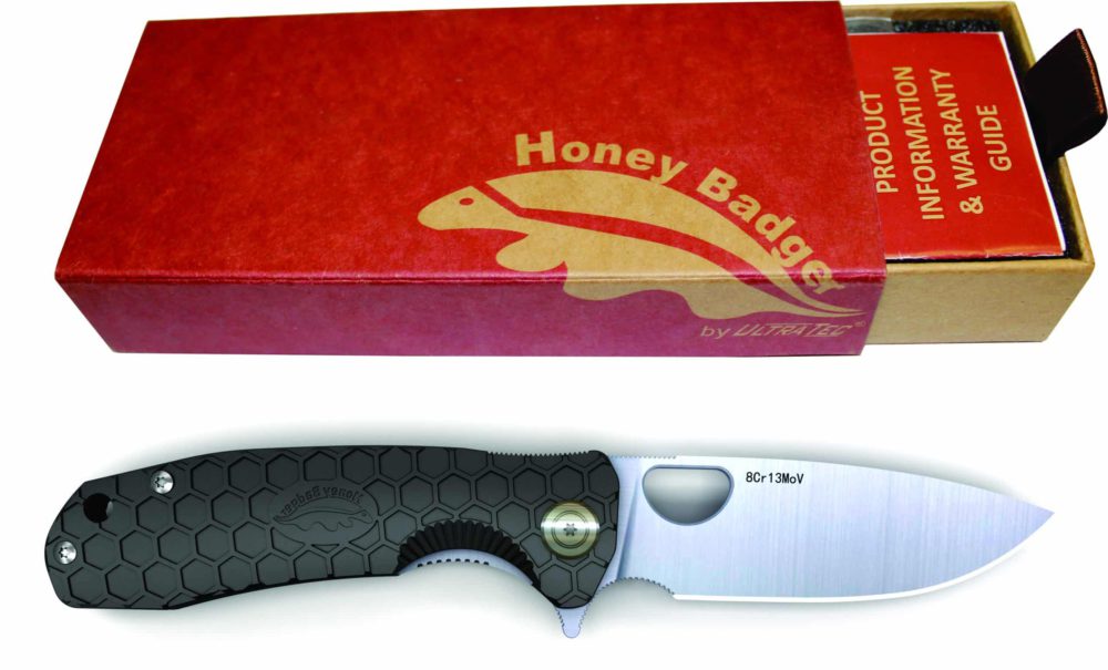 Honey Badger Knife Western Active Black with Gift Box