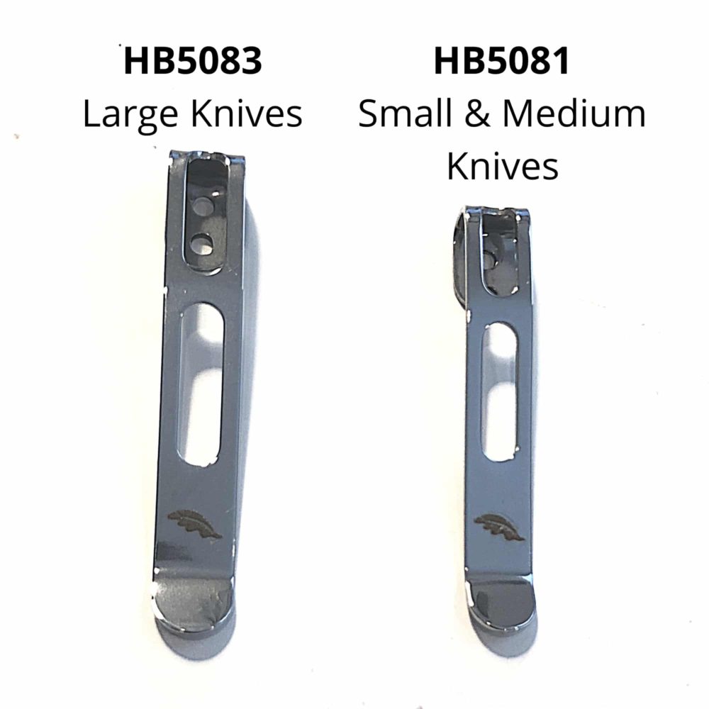 Honey Badger Replacement Pocket Clip Silver (HB5081, HB5083) Honey Badger Knives Pocket Knives