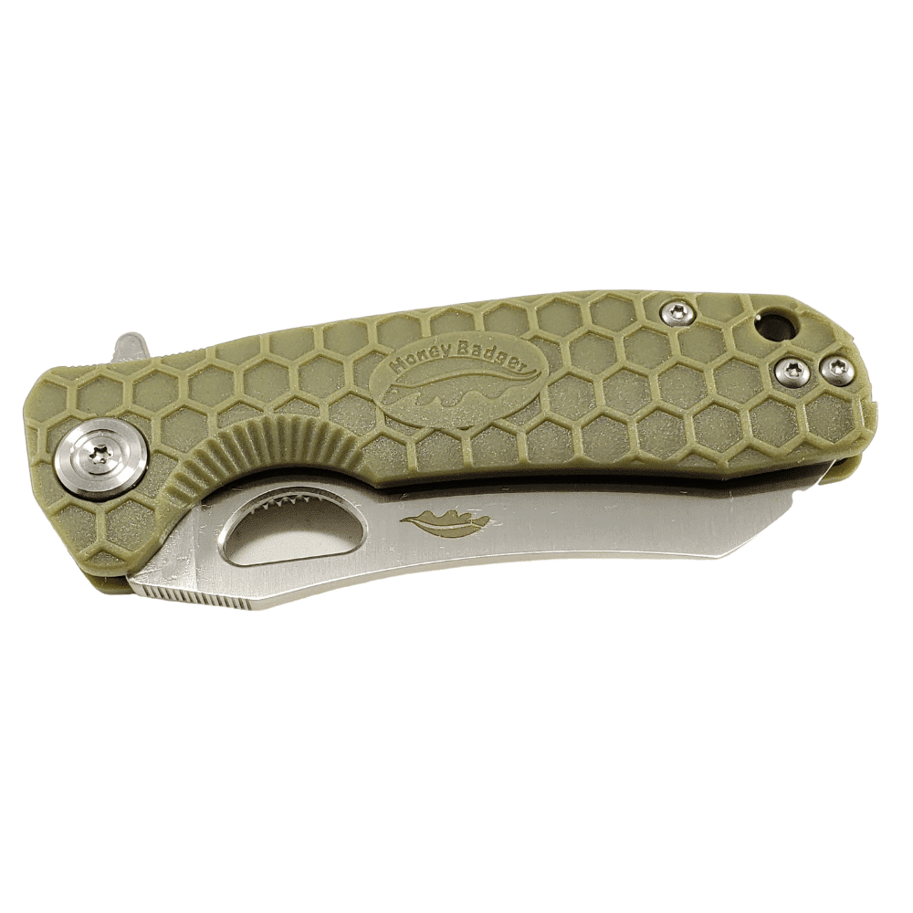 Wharncleaver Small Green No Choil 8Cr13MoV (HB1047) Honey Badger Knives Pocket Knives