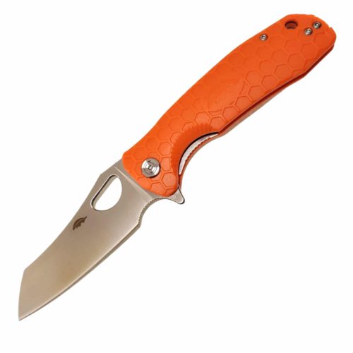 Wharncleaver Large Orange with Choil D2 (HB1160) Honey Badger Knives Pocket Knives