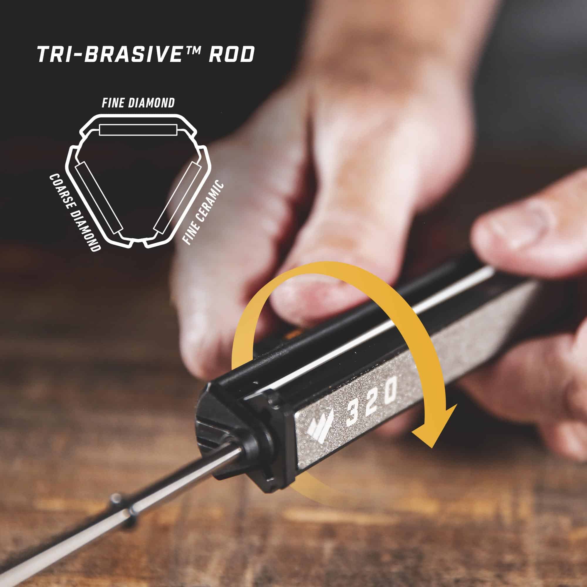 Work Sharp Precision Adjust Tri-Brasive Knife Sharpener For Sale