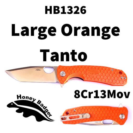 HB1326 Honey Badger Tanto Large Orange