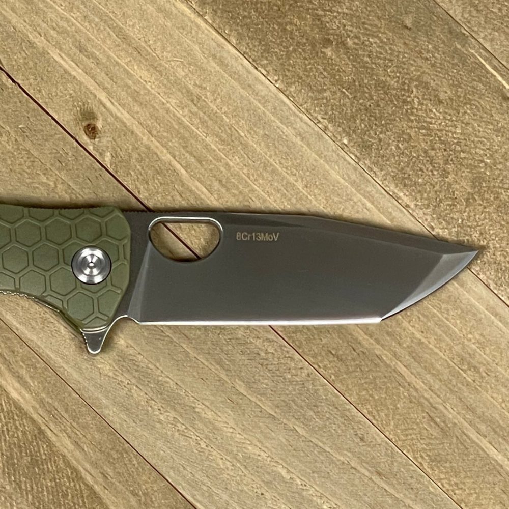 Tanto  Large Green 8Cr13MoV (HB1323) Honey Badger Knives Pocket Knives