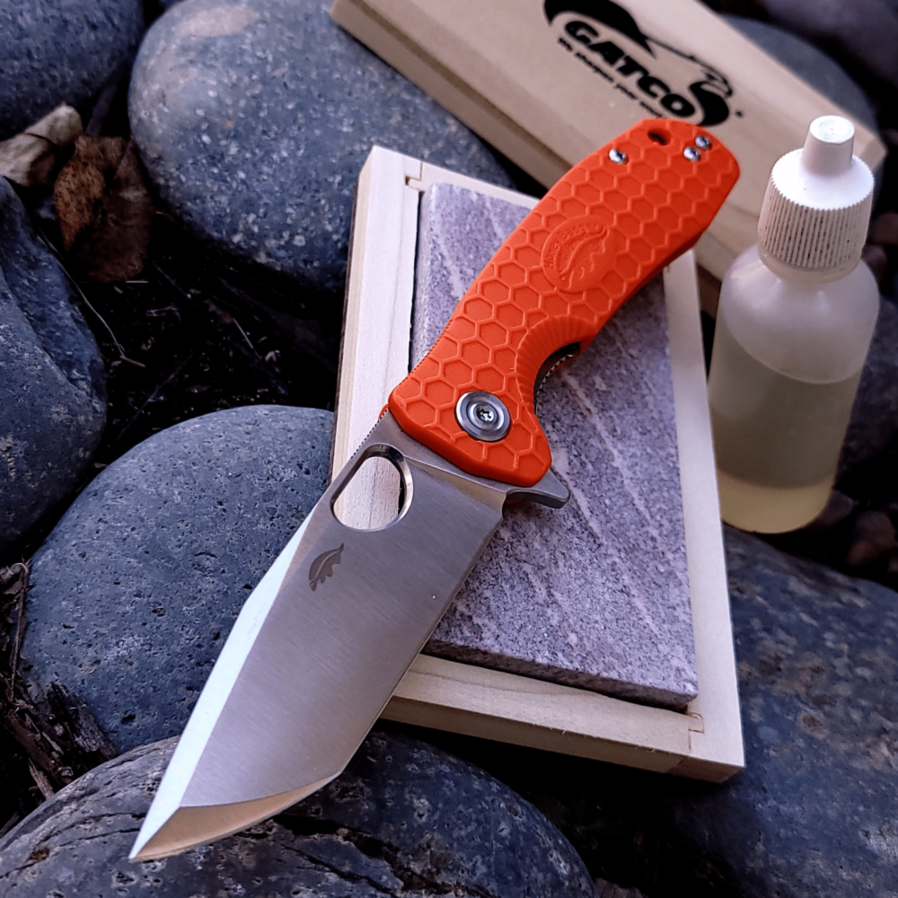 Tanto  Large Orange 8Cr13MoV (HB1326) Honey Badger Knives Pocket Knives