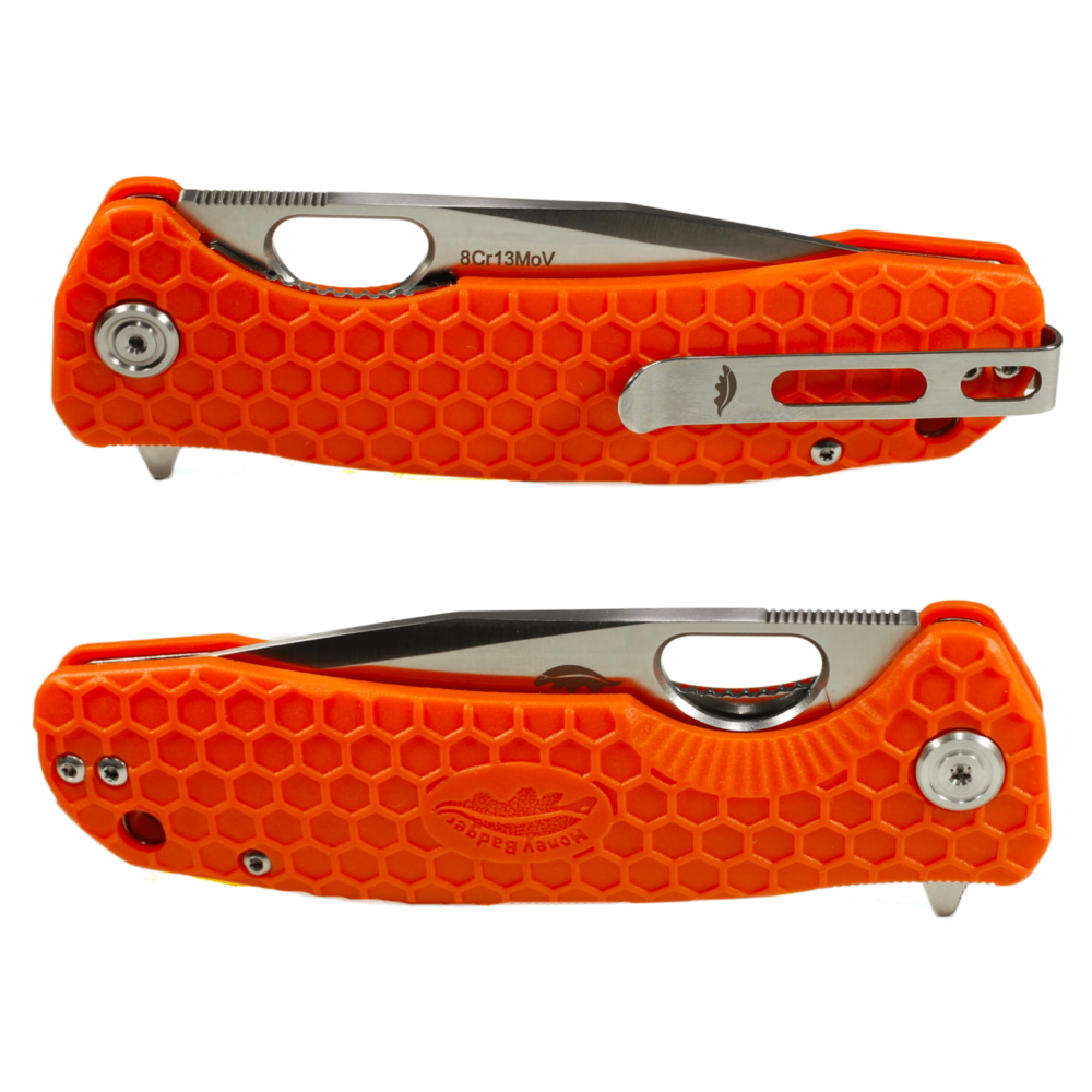Tanto  Medium Orange 8Cr13MoV (HB1336) Honey Badger Knives Pocket Knives
