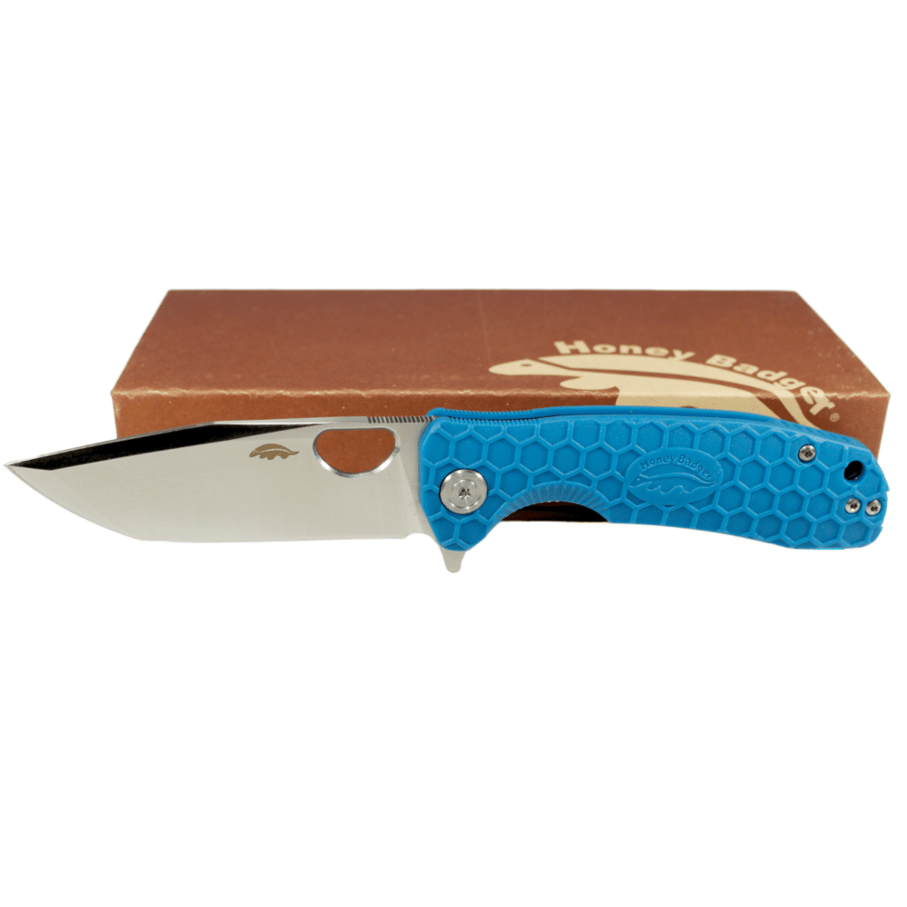 Tanto  Medium Blue 14C28N (HB1734) Honey Badger Knives Pocket Knives