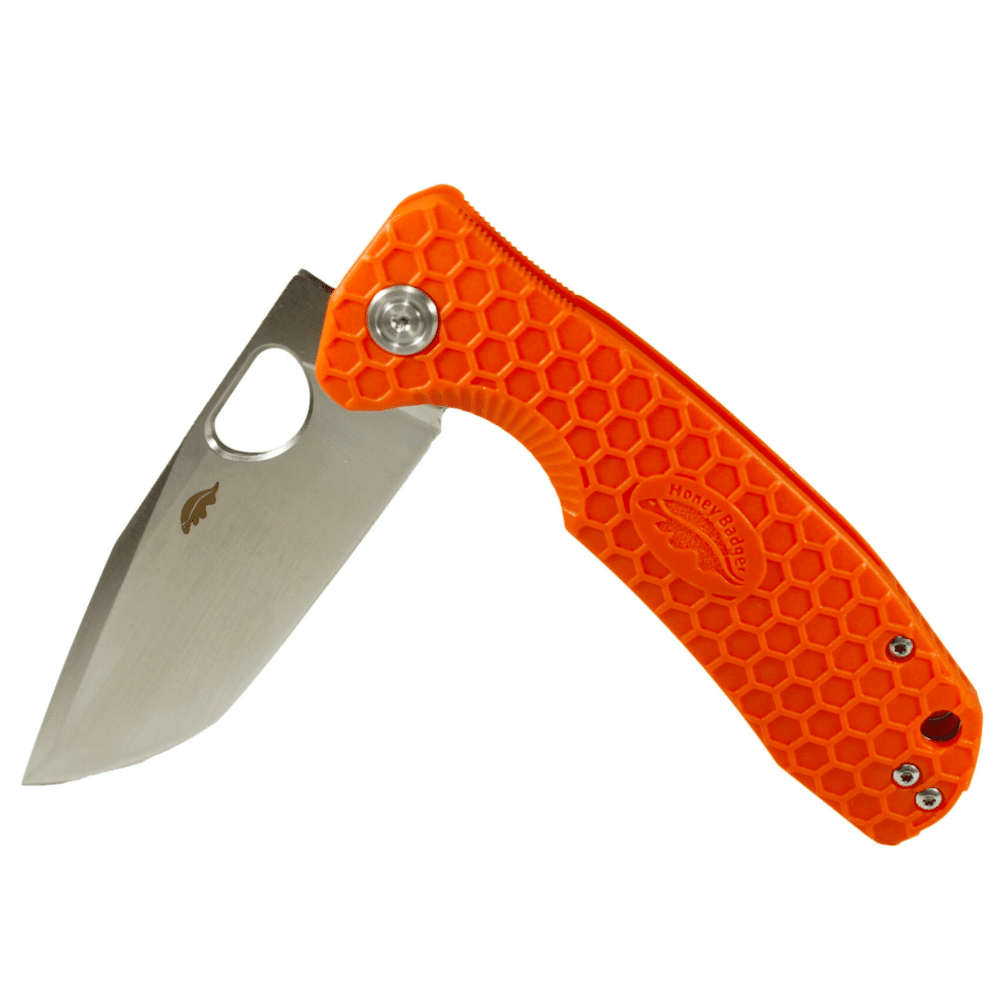 Tanto  Medium Orange 14C28N (HB1736) Honey Badger Knives Pocket Knives