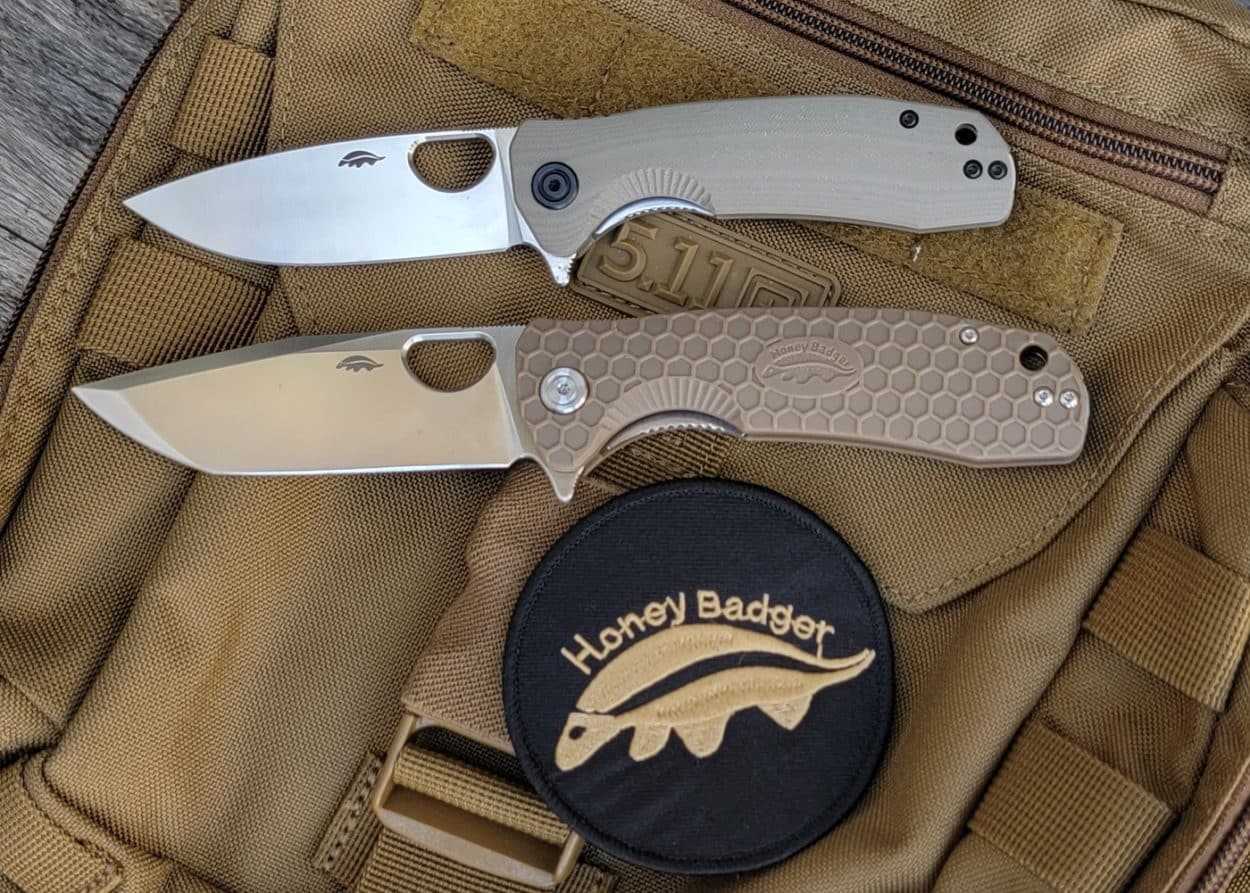 Coyote Brown or Coyote Tan, Honey Badger Knives