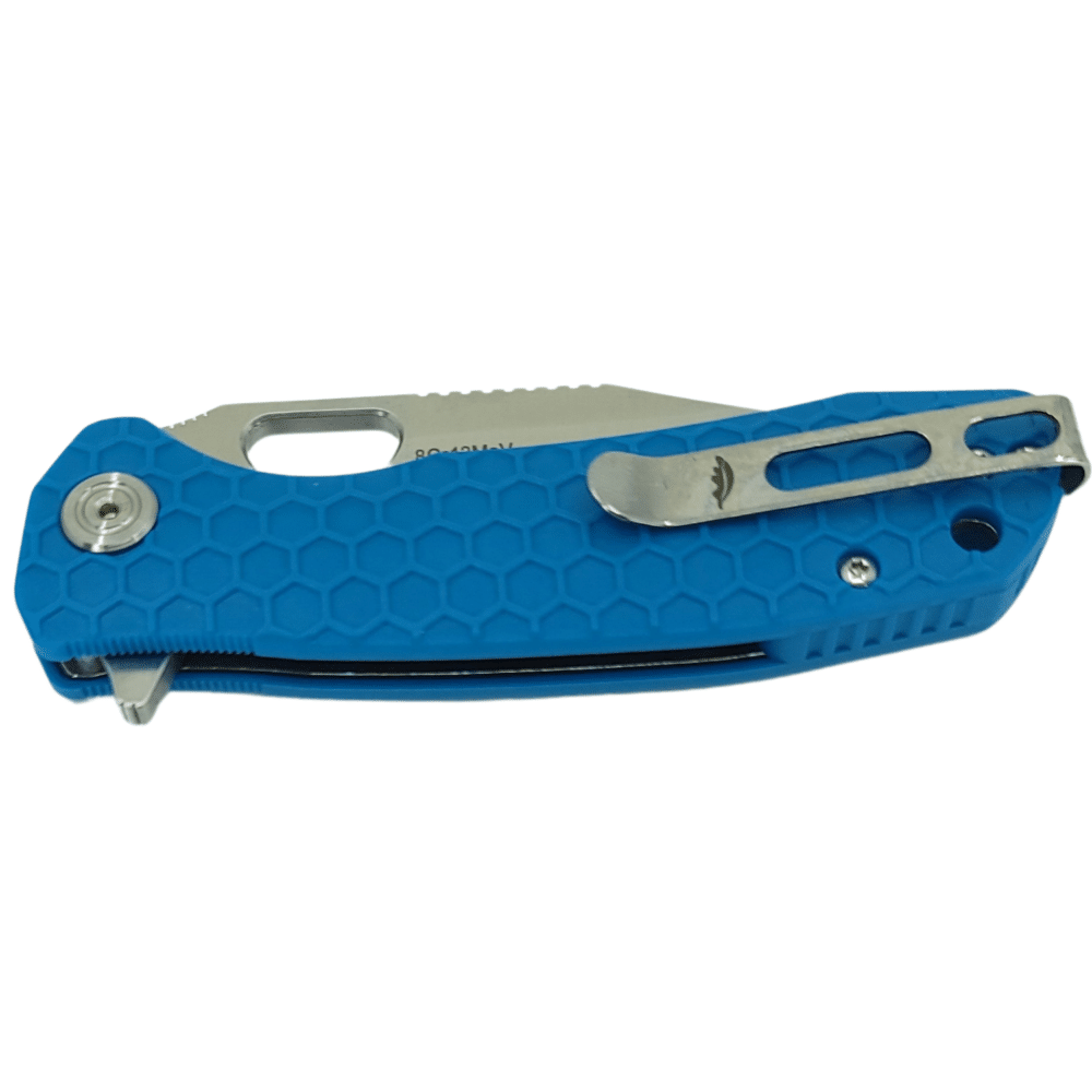 Clip Point Flipper Small Blue 8Cr13MoV (HB4078) Honey Badger Knives Pocket Knives