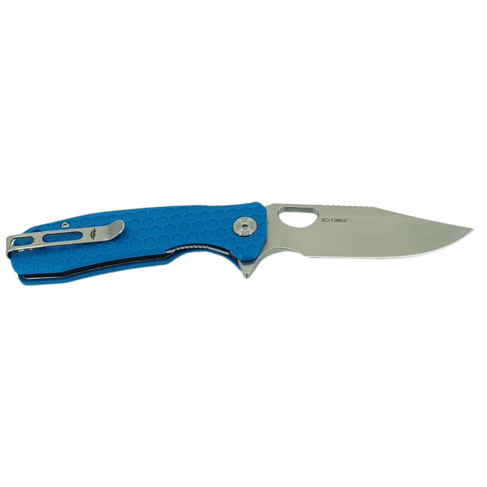 Clip Point Flipper Medium Blue 8Cr13MoV (HB4072) Honey Badger Knives Pocket Knives