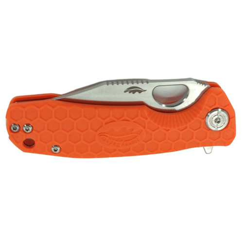 Clip Point Flipper Small Orange 8Cr13MoV (HB4080) Honey Badger Knives Pocket Knives