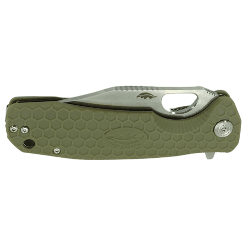 Clip Point Flipper Large Green 8Cr13MoV (HB4065) Honey Badger Knives Pocket Knives